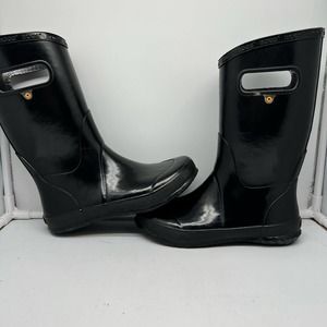 Bogs Boots Yourh 4 Rainboot Black Handles Pull On